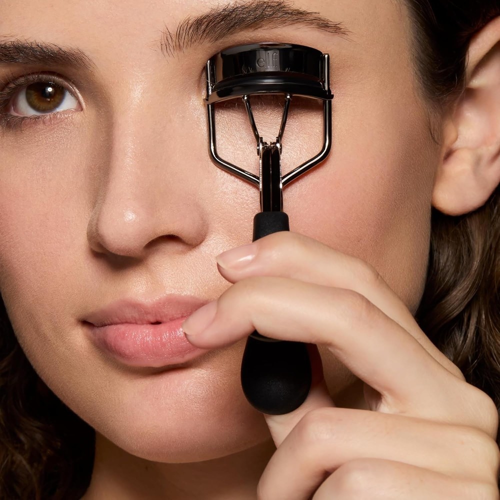 Ultimate Eyelash Curler: Strong, Contoured, & Includes Replacement Pad, Silver