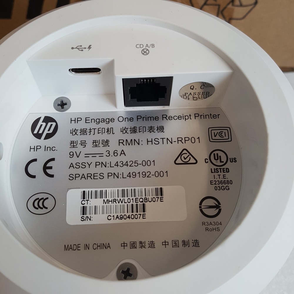 NEW HP Engage One Prime USB Printer White Receipt Printer - 203 dpi