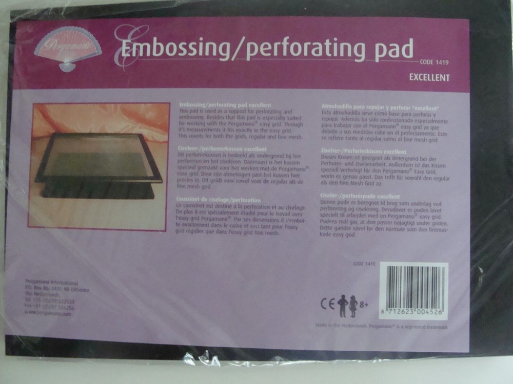 NIP Embossing/Perforating Pad By Pergamano Code 1419 Netherlands