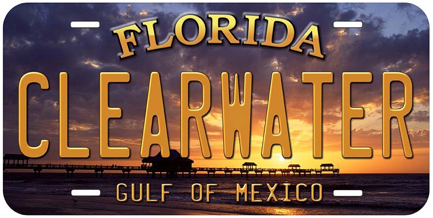 Clearwater Florida Novelty Car License Plate