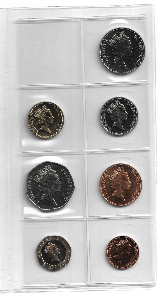 UNITED KINGDOM - 1987 Complete Coin Set - UNC