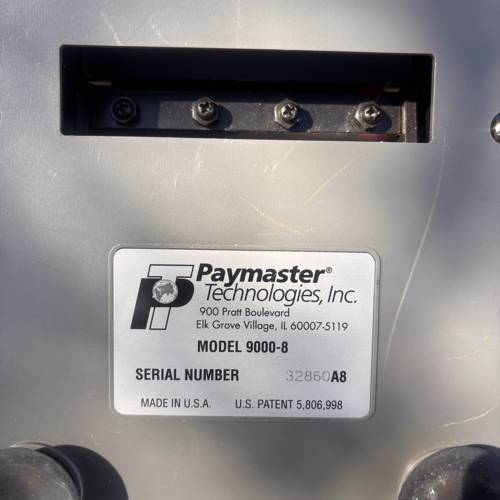 Paymaster 9000-8 Money Order Check Writer Machine