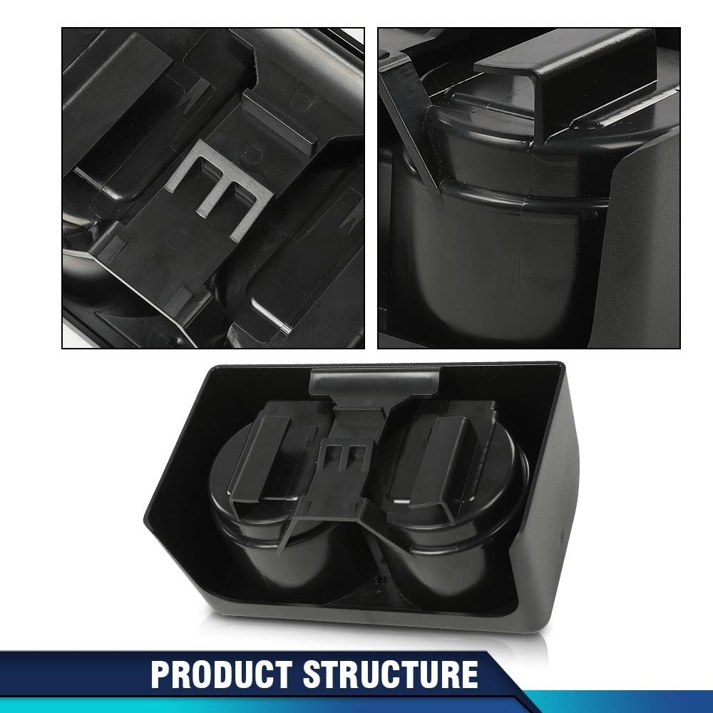 Bench Seat Dual Cup Holder Center Console Insert Double Storage Front Rear Co...