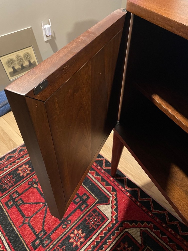 Crate & Barrel Mid Century Inspired Walnut Credenza