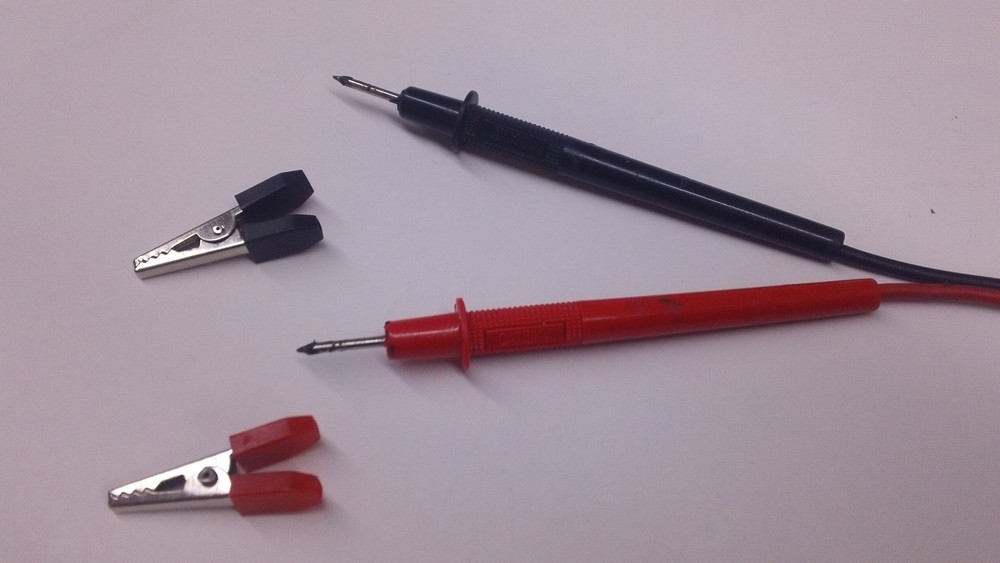 Electronics School Supply VOLTMETER test lead ALLIGATOR clips