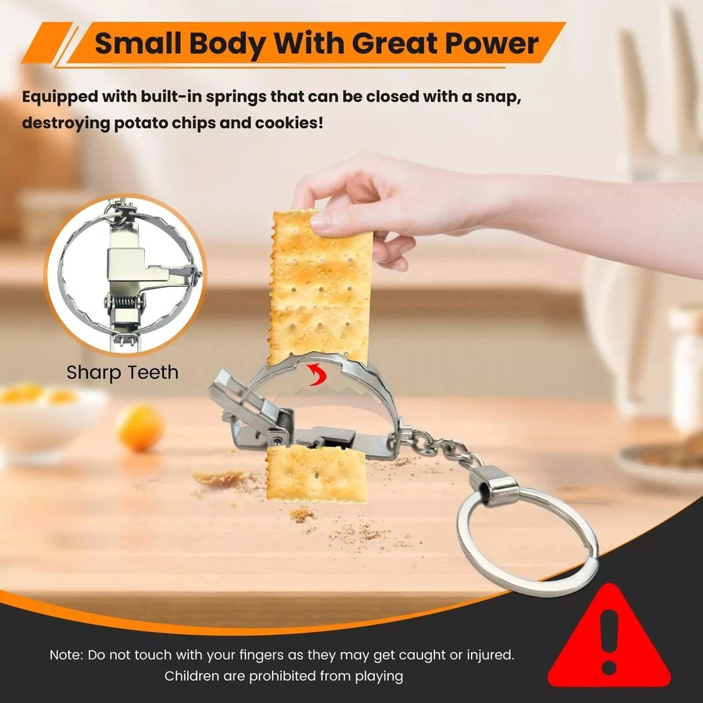 Mini Bear Trap Keychain