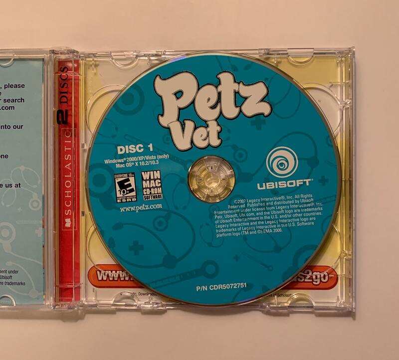 Petz Vet WIN MAC CD-Rom 2 Disc Computer Game Ubisoft EUC