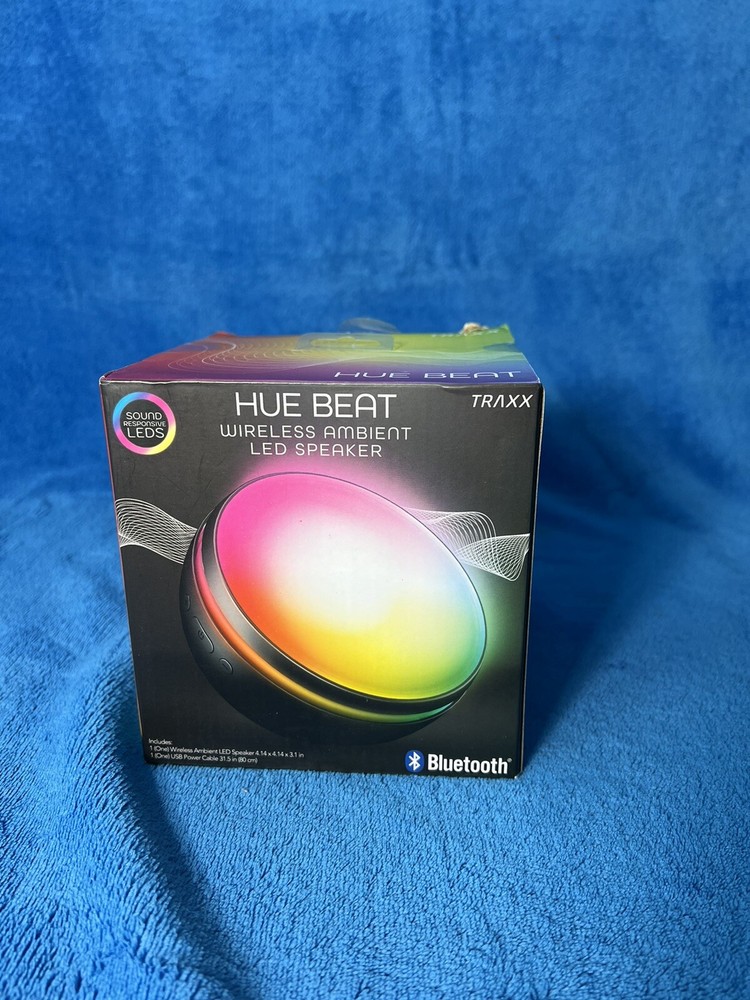 Hue Beat Wireless Ambient LED Bluetooth Speaker Traxx
