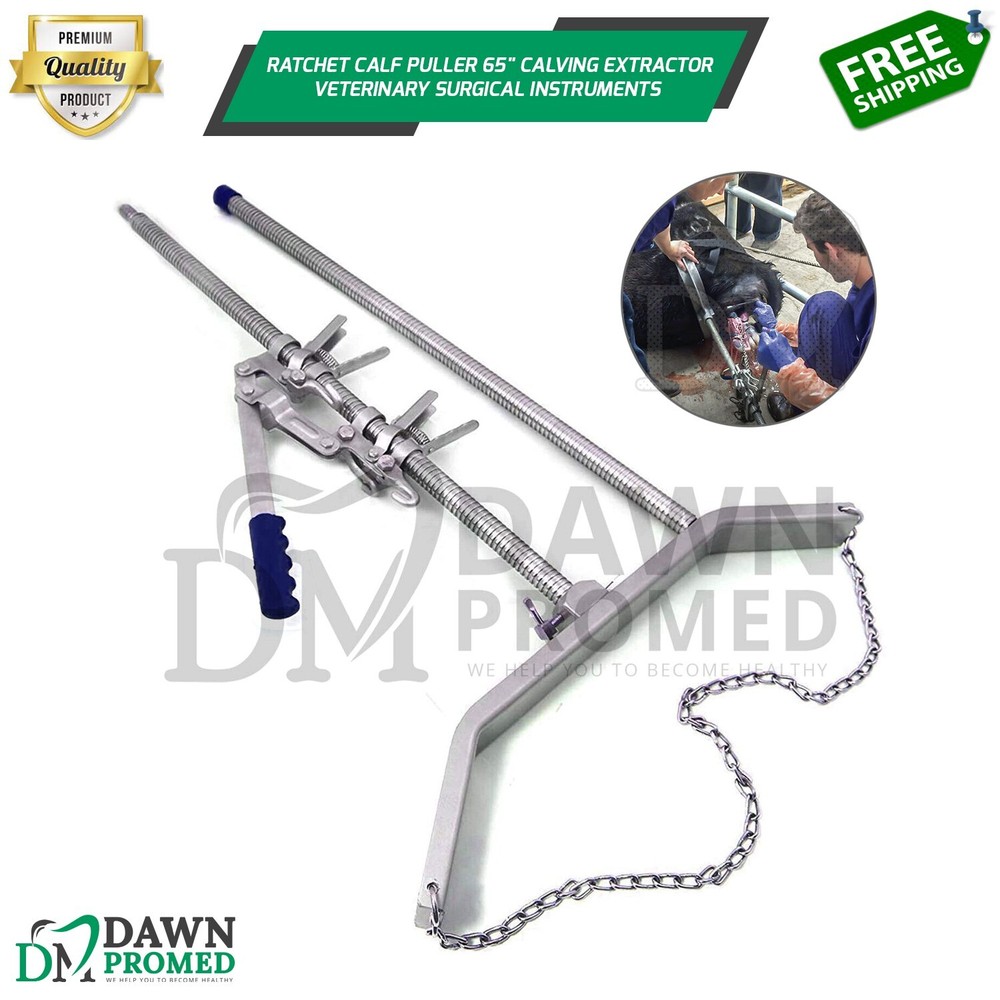 Ratchet Calf Puller 65" Calving Extractor Surgical Veterinary Inst German Grade