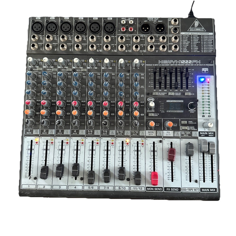 Behringer Xenyx1222FX Mixer. Powers On But Untested