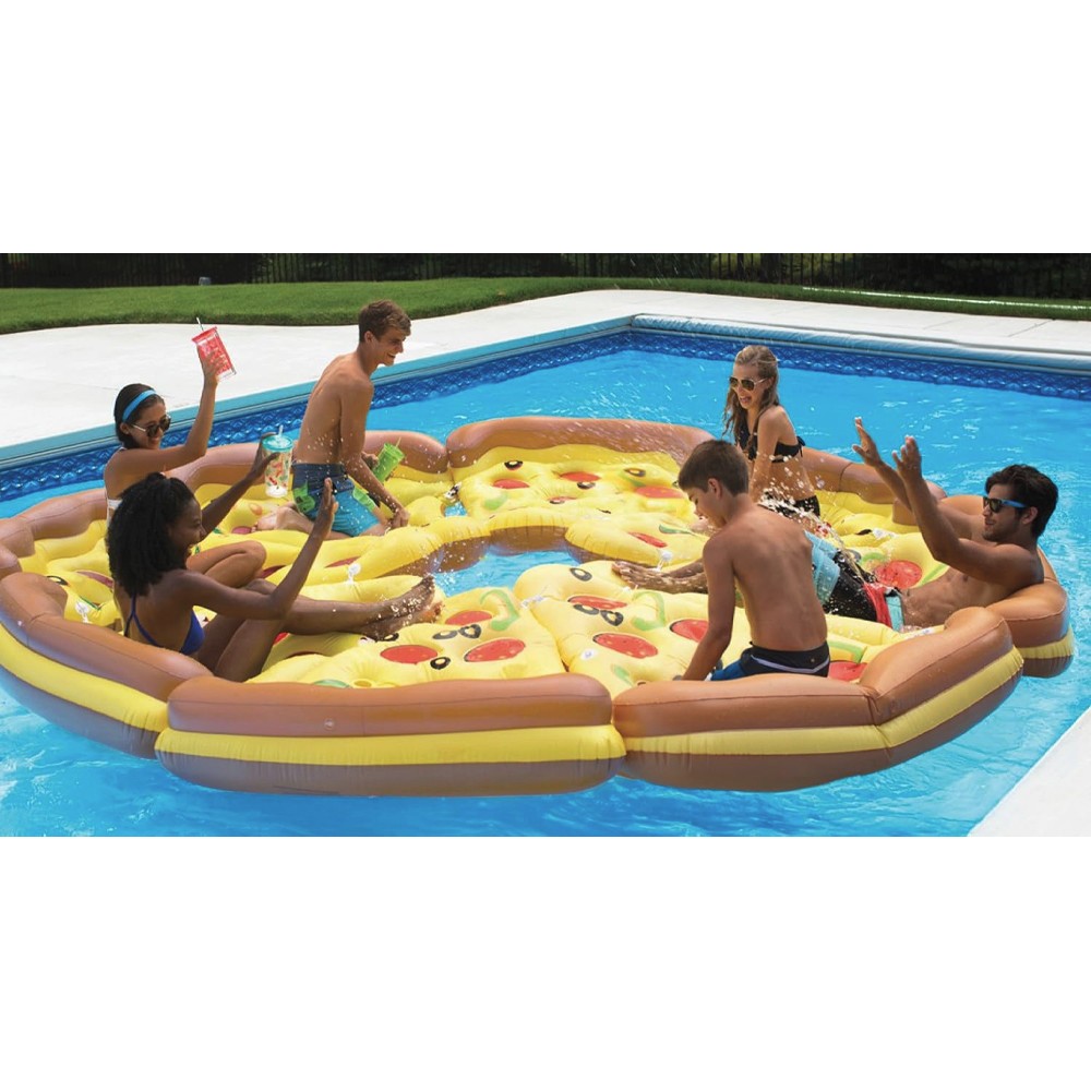 Floating Pizza Slice with Cup Holders