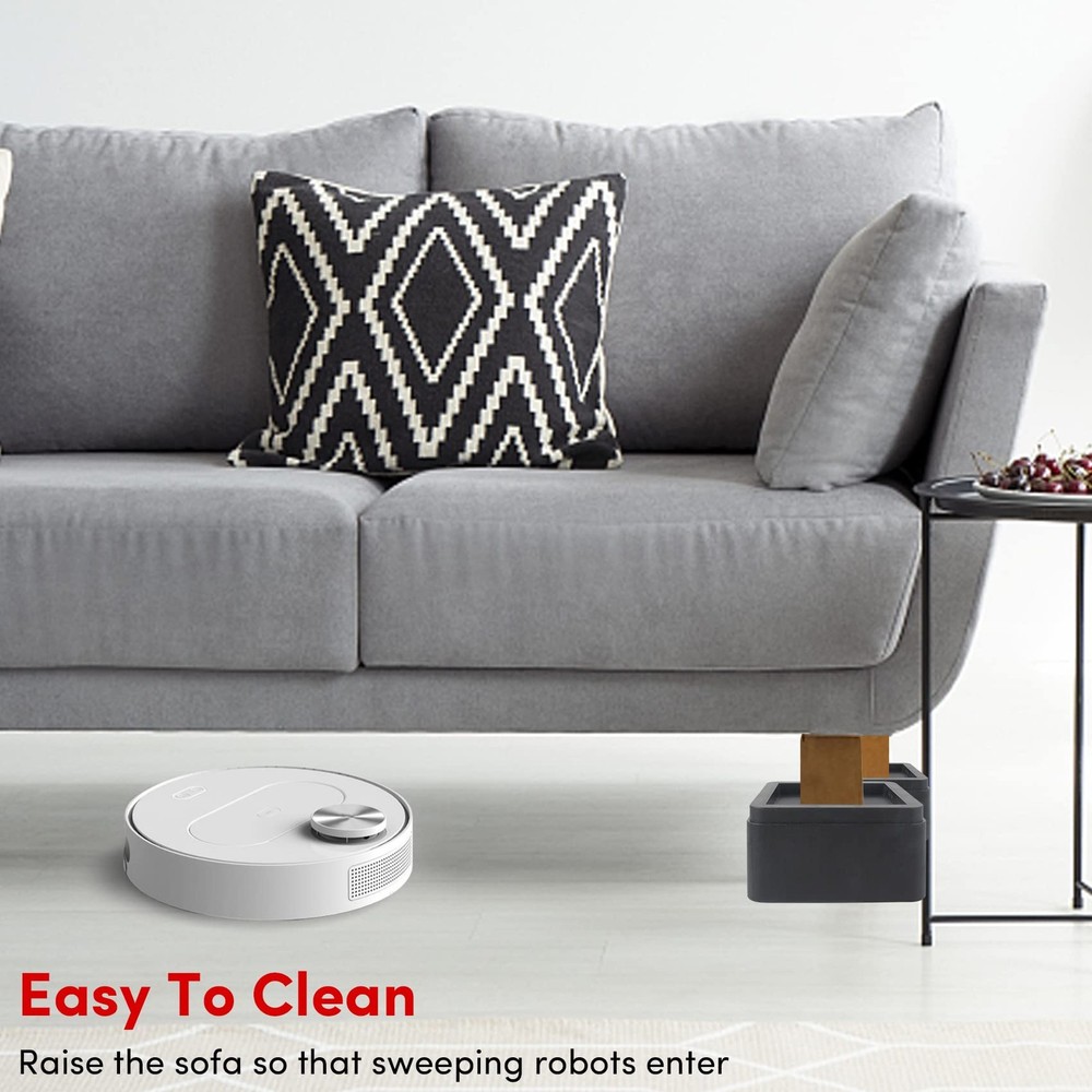 Oversized Bed Risers Heavy Duty Stackable 4 Pack, Furniture Risers for Sofas ...
