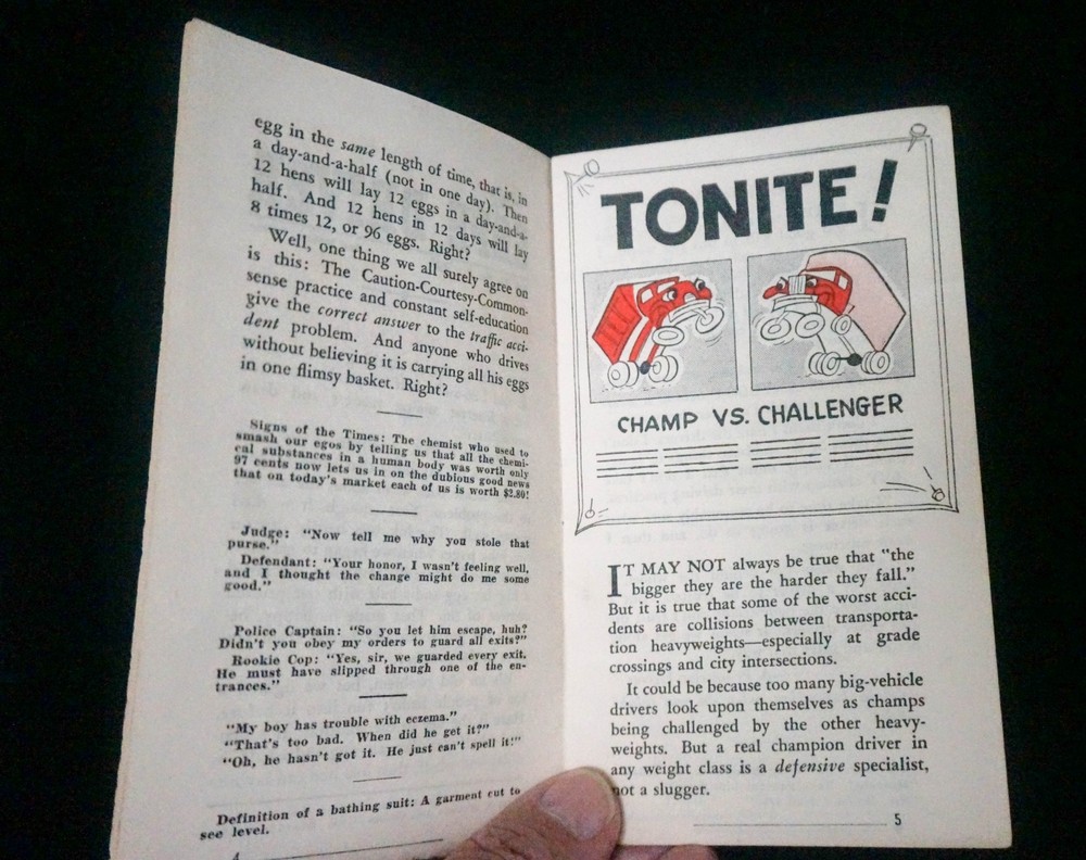 Safe Driver Advertising September 1952 Booklet