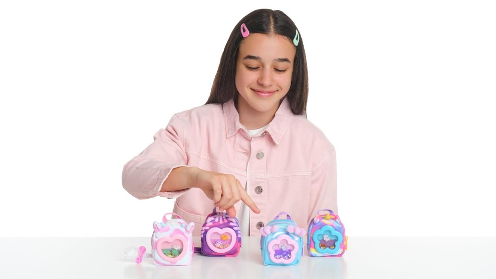 Liquid Charms, 1 Liquid Filled Micro-Sized Backpack with Window & Tiny Animal...