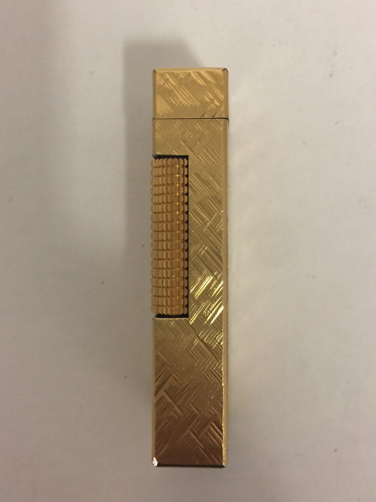 Dunhill Total Pattern Design Square Rollagas Gold Plated Lighter