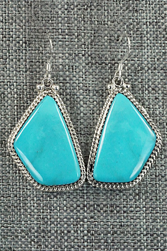 Turquoise and Sterling Silver Earrings - Sharon McCarthy