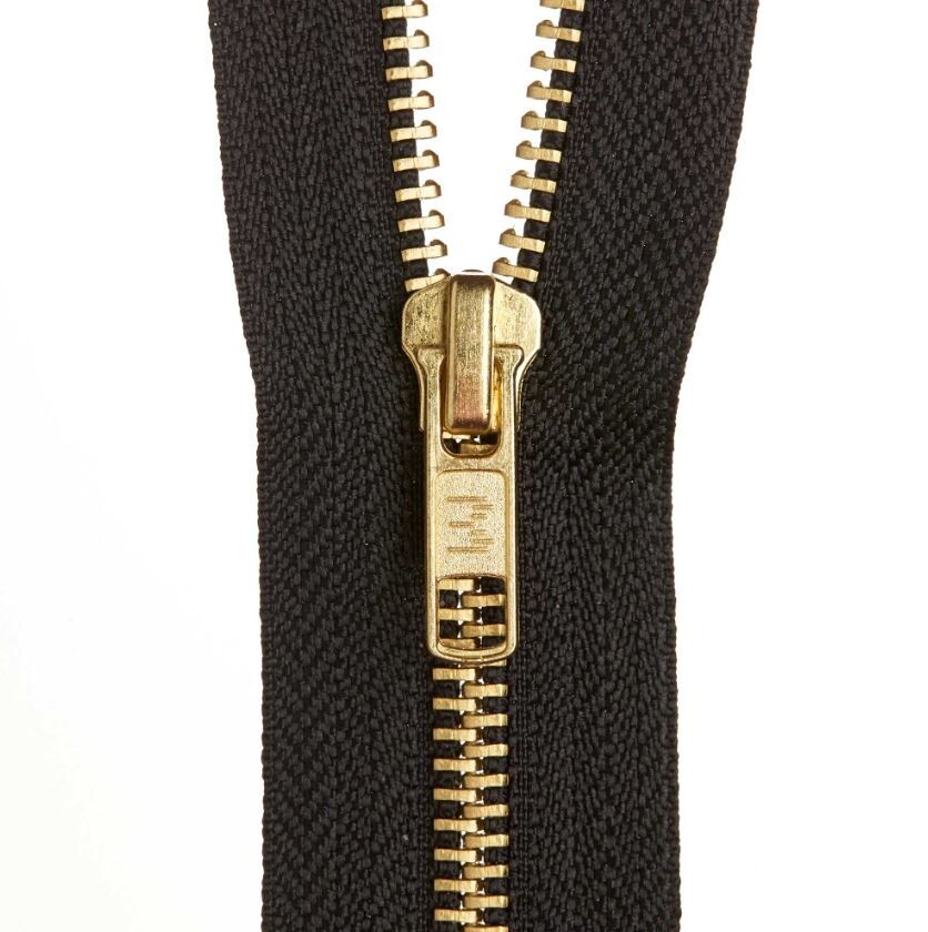 75cm Birch Black Open End Metal Zip