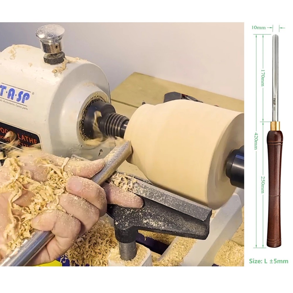 Wood Carving Chisel Knife Set 4pcs HSS 470mm 420mm Gouges Woodturning Tool Drill