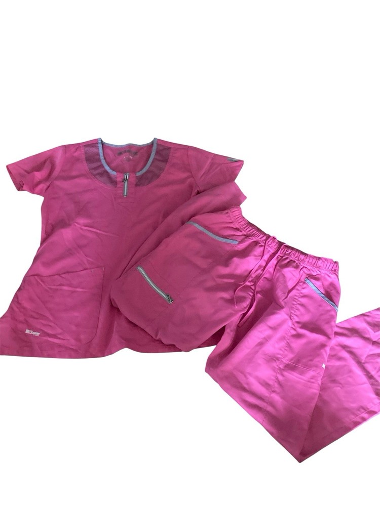 Greys Anatomy Pink Women’s Active Scrub Set Small