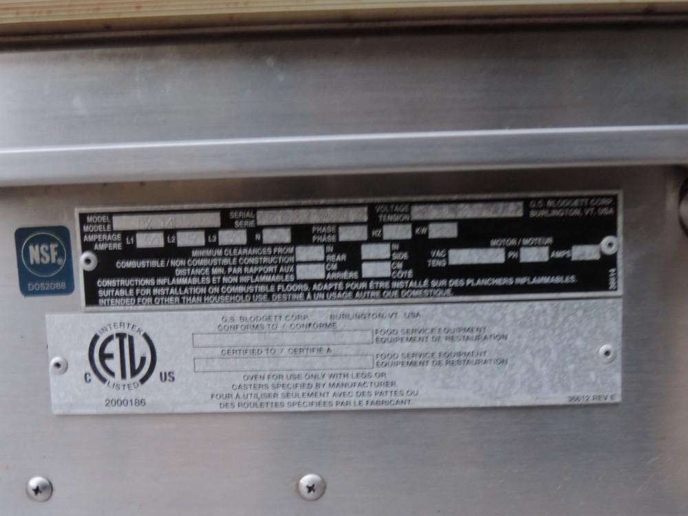 COMBITHERM OVEN BLODGETT (ELECTRIC) (CNVX14-BX14)