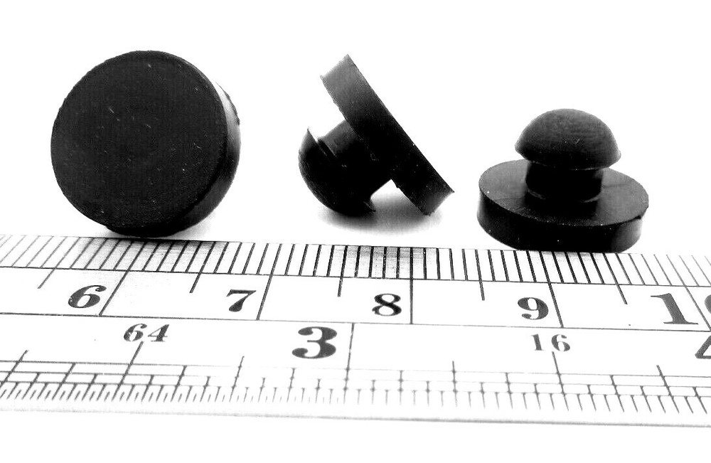 Grommet Stem Pad Flexible Plastic Bumper - Fits In 1/4" Hole, 1/8" Thick Panel
