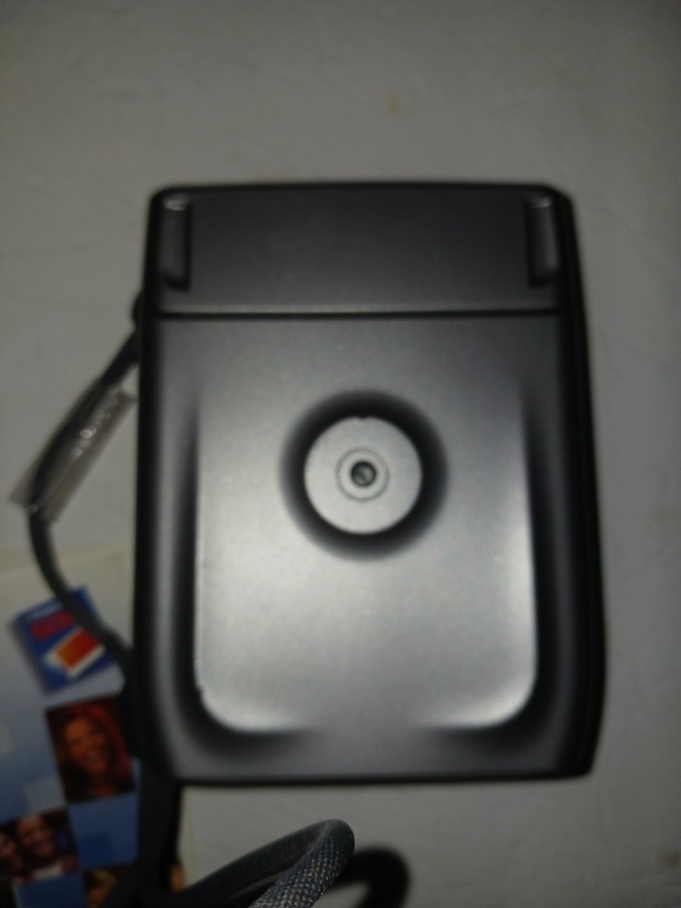 VTG Polaroid One 600 Folding Instant Camera with strap Gray Orange Button