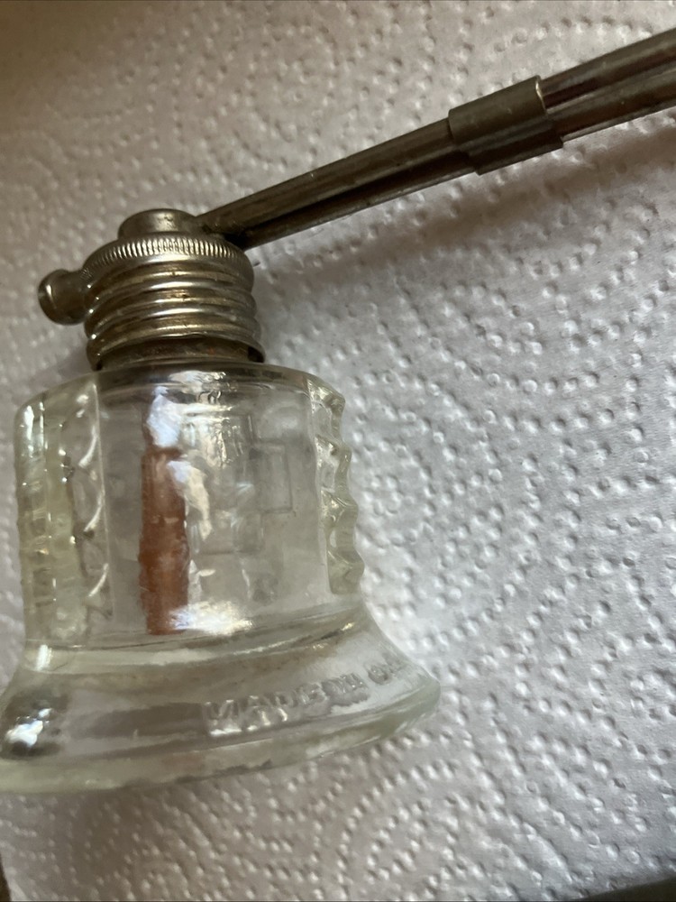 Vintage DeVilbiss Spray Glass Atomizer Powder Blower- Grey squeeze bulb