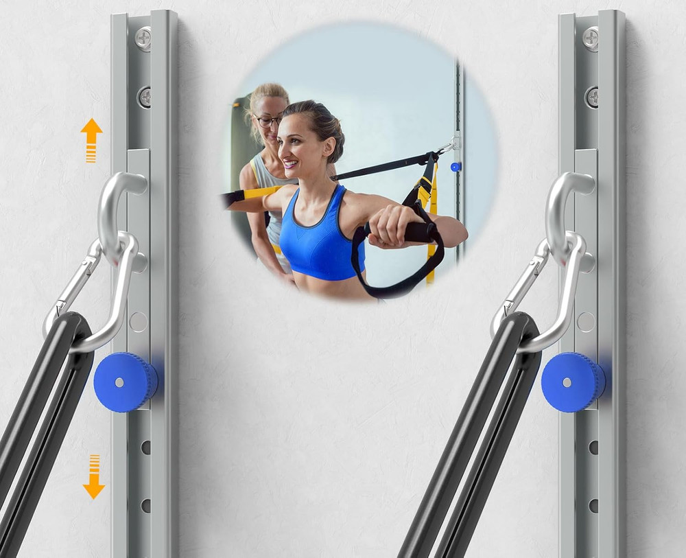 Wall-Mounted Anchor Fitness System - Adjustable, Multi-Functional, Space Saving