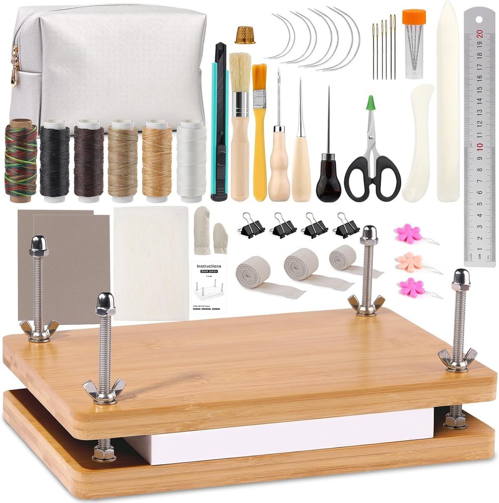 7.9"x11.6" Bookbinding Tools & Supplies Set - Complete Kit for Creative Projects