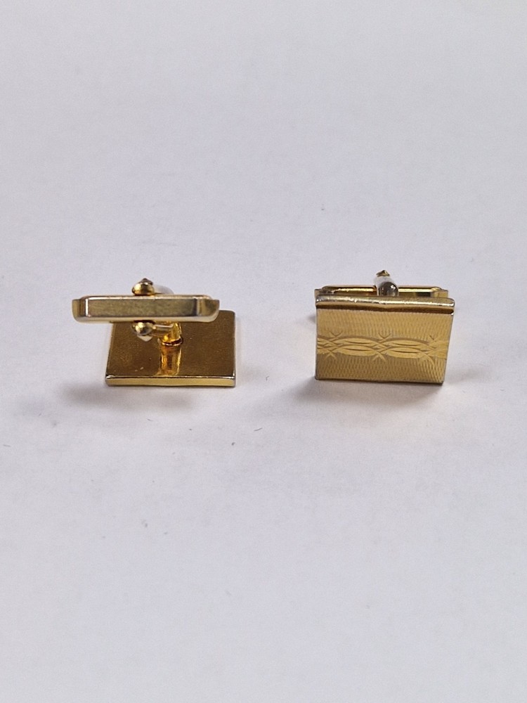 Square Diamond Cut Cufflinks