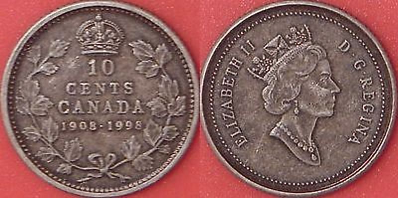 Antique Proof 1998 Canada Silver 10 Cents From Mint's Set