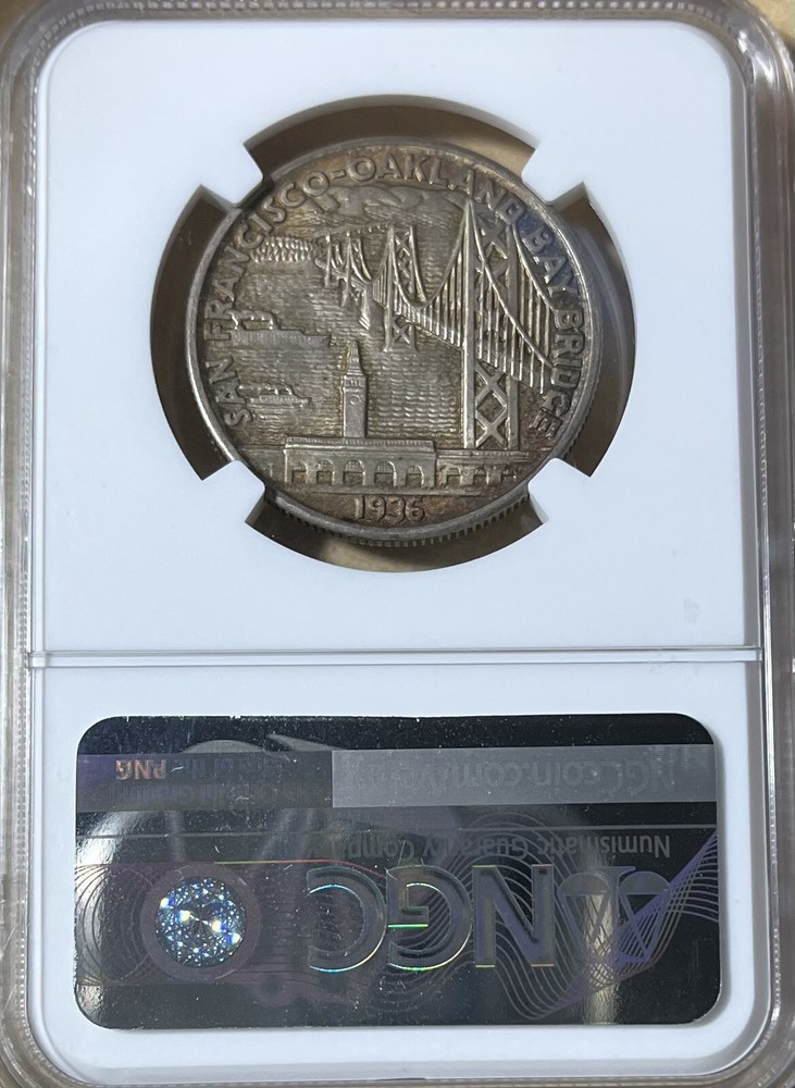 1936 S NGC MS64 Bay Bridge Commemorative Silver Half Dollar