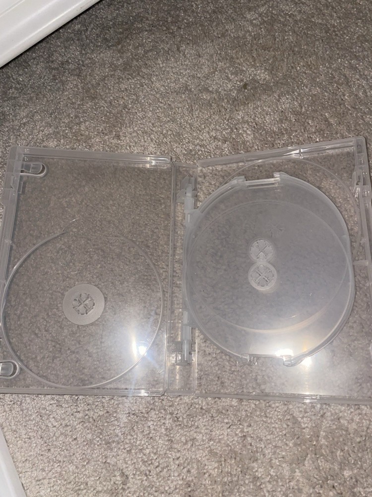 Clear Empty DVD Case Multi Disc Capacity Holds 14 Discs Used