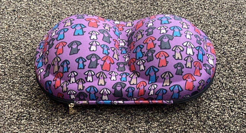 Bra Storage Case Dog Print Zipper Handle
