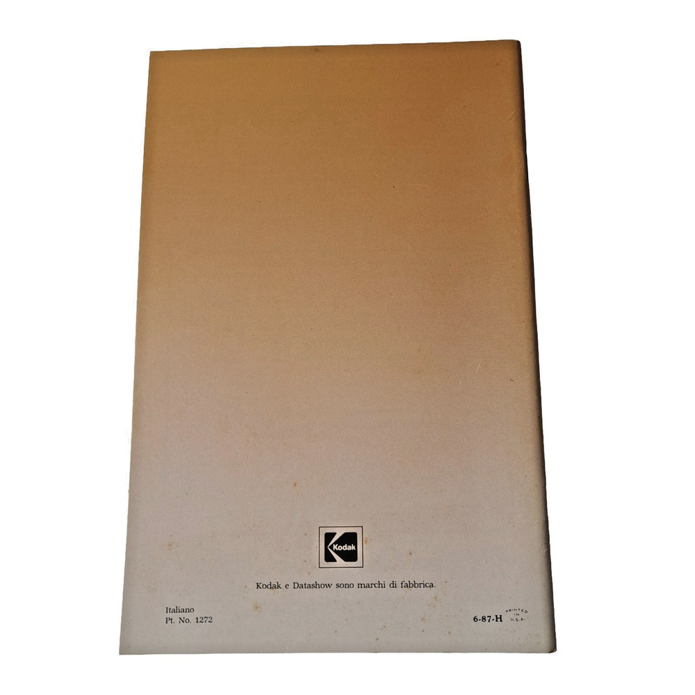 Kodak Datashow Manuals Vintage 1987 Projection System