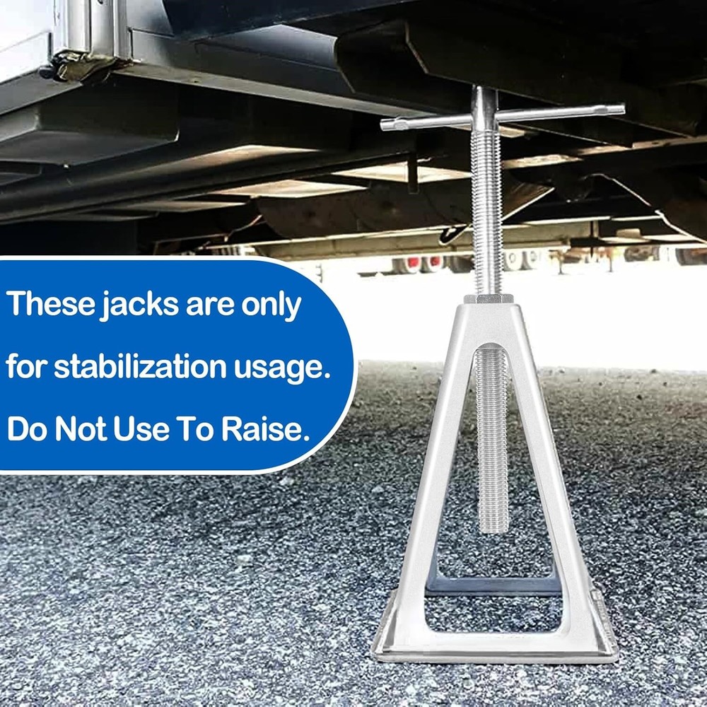 Aluminum RV Stack Jack Adjustable Trailer Stabilizer Support Camper Level Stand