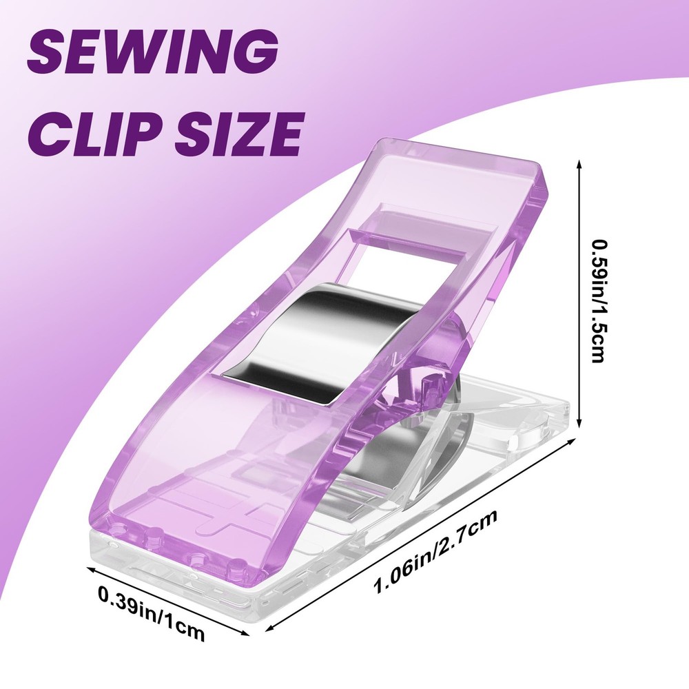 100PCS Sewing Clips with Storage Box – Strong Grip, No Pin Marks, Multi-Colored