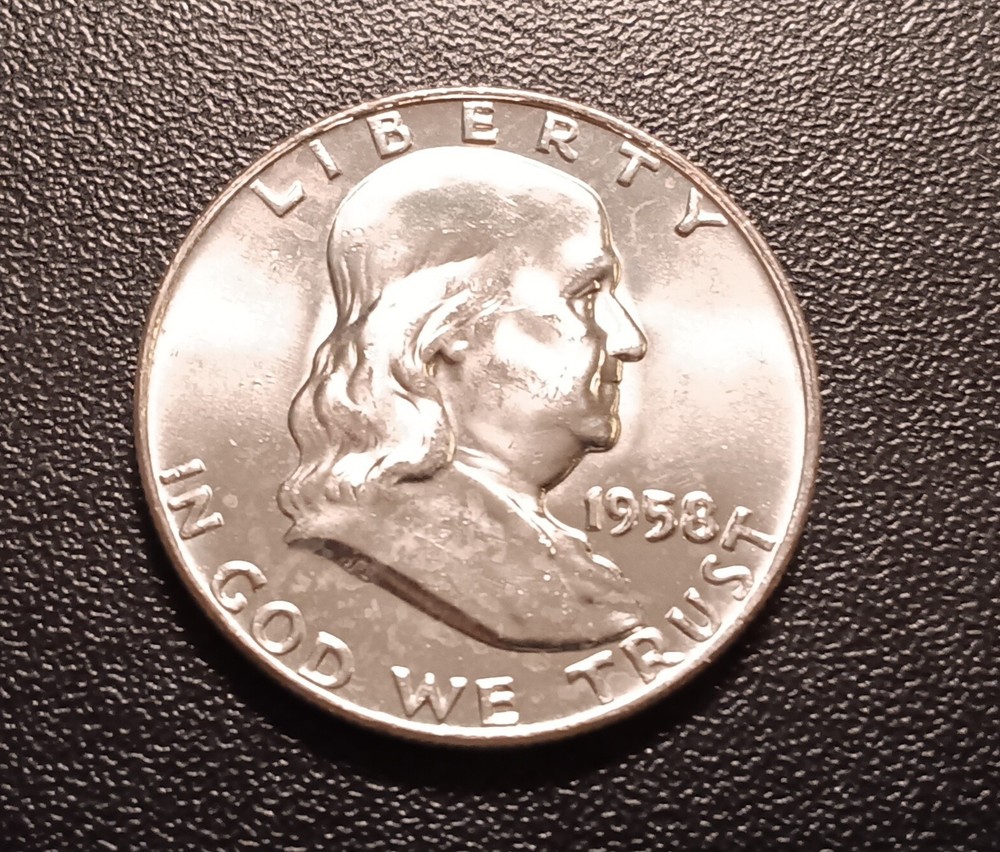 1958 D Franklin Half Dollar BU