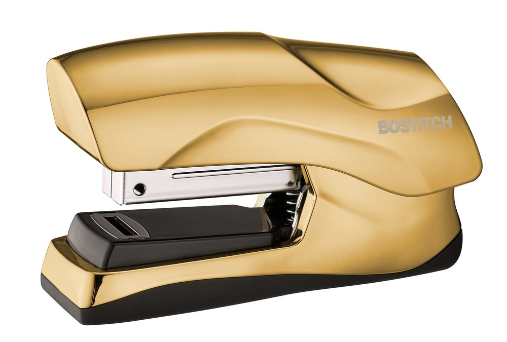 Flat Clinch Stapler, 40 Sheets, Metallic Purple