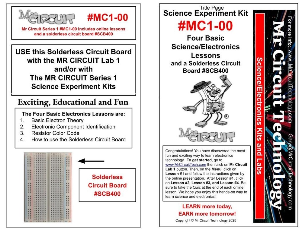MC1-WS-01 Mr Circuit Basic Electronics Learning Workshop
