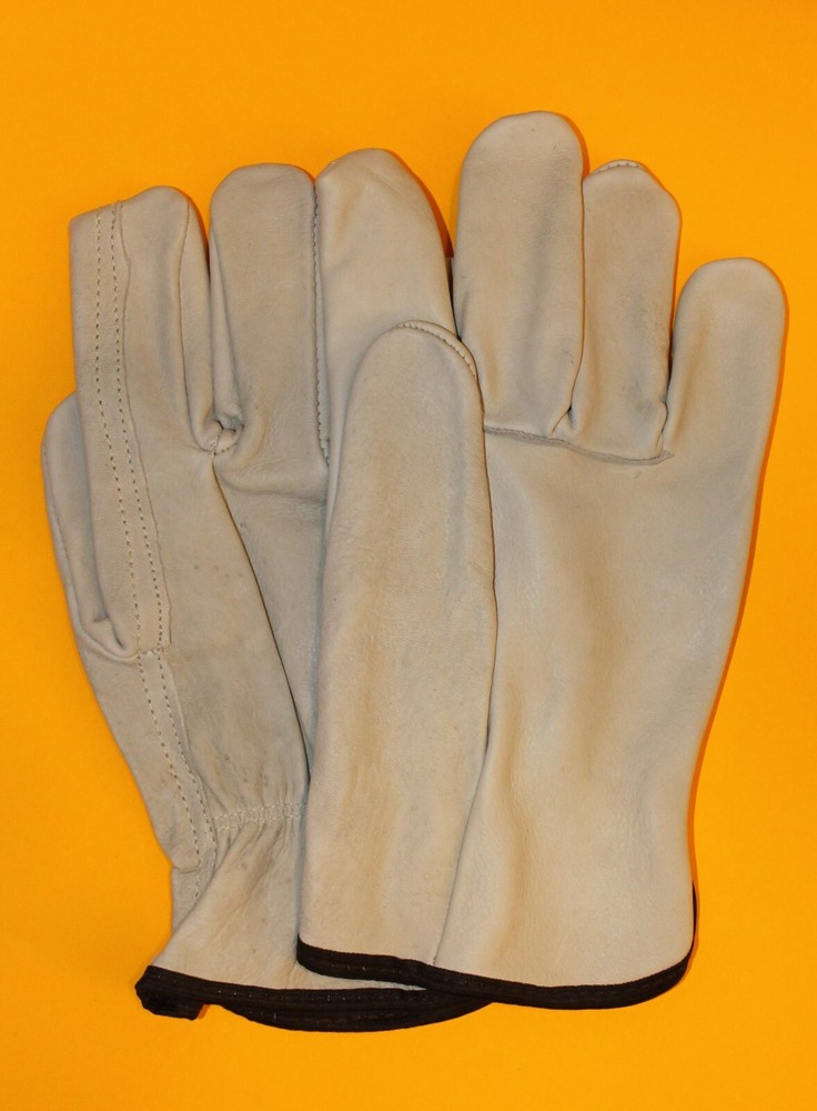 Premium Grade Cowhide Leather Gloves Versatile Use TWO (2) PAIR SIZE LARGE