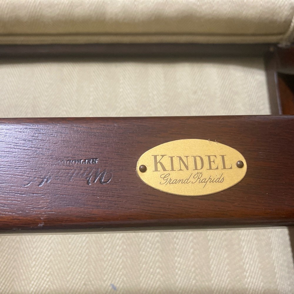 Nice Kindel Walnut 4 Legs Stool, Good Condition