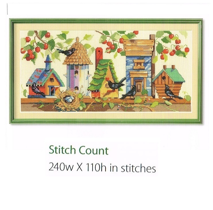 BIRDHOUSE NEIGHBORHOOD - CROSS STITCH PATTERN ONLY (1a)