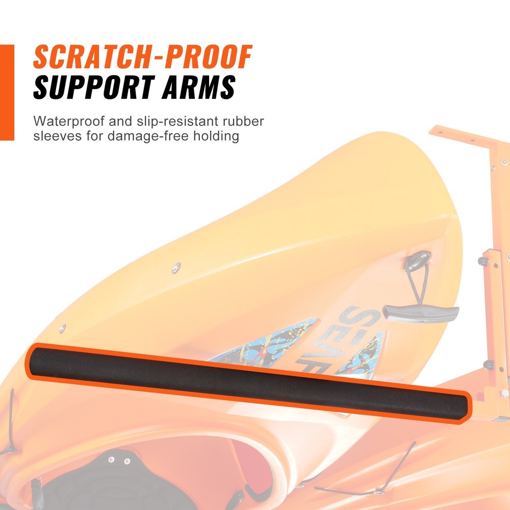 Kayak Ceiling Storage Rack, Ceiling Storage Rack for 2 Kayak Canoe SUP, Adjustab