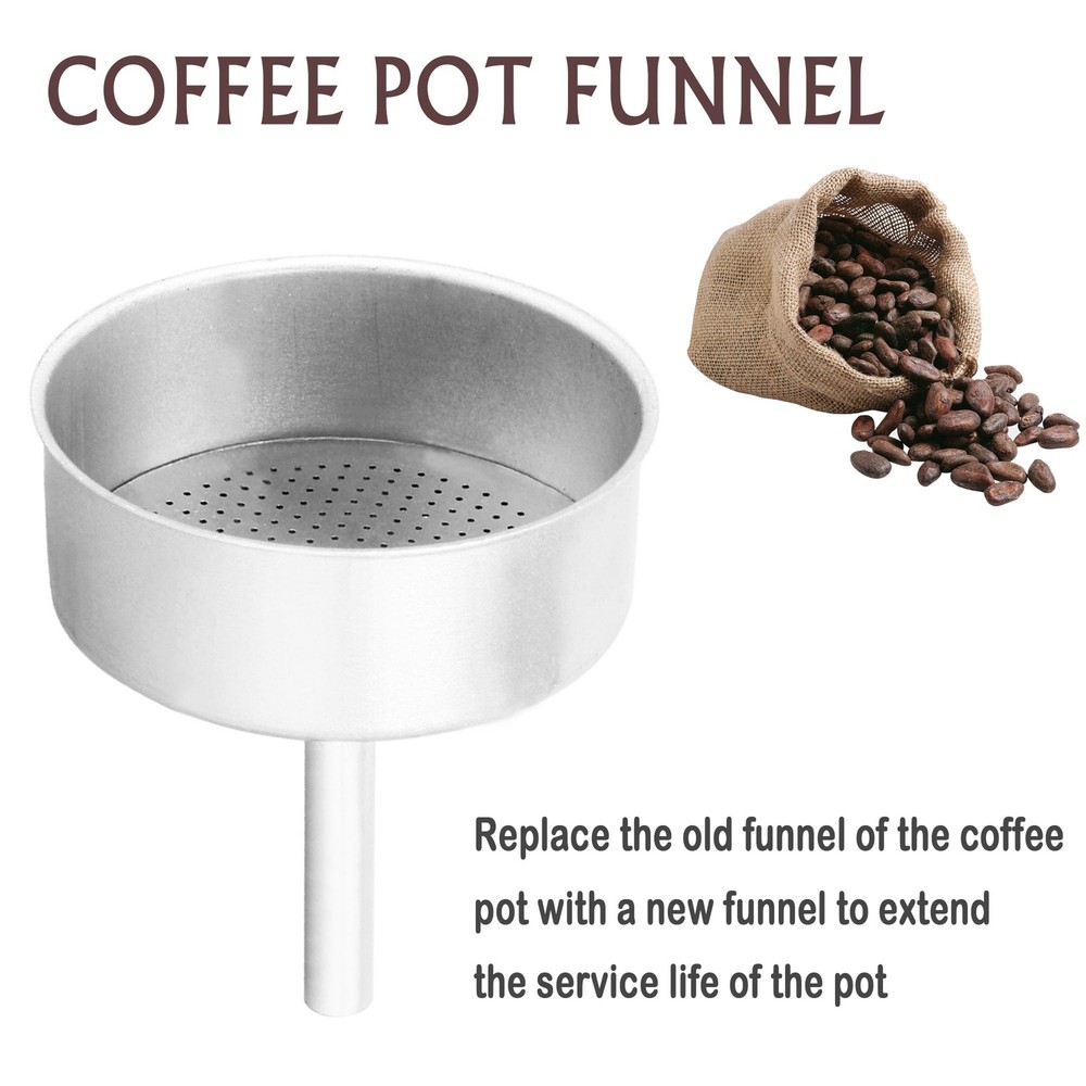 Coffee Pot Replacement Funnel Fits Mocha Maker Pot 12 Cup Moka Filter 1 Pc