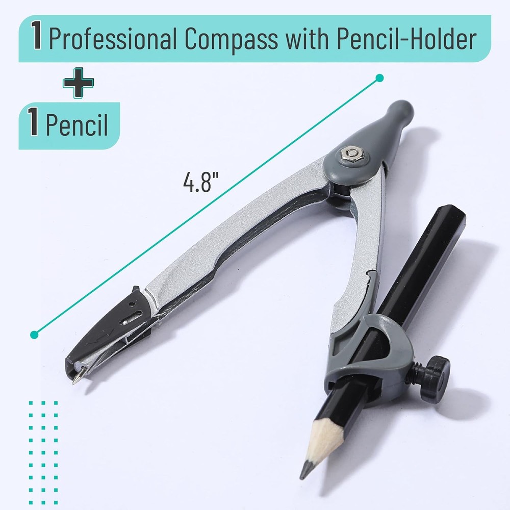 Mr. Pen- Compass for Geometry, with Pencil, Drawing Drawing...