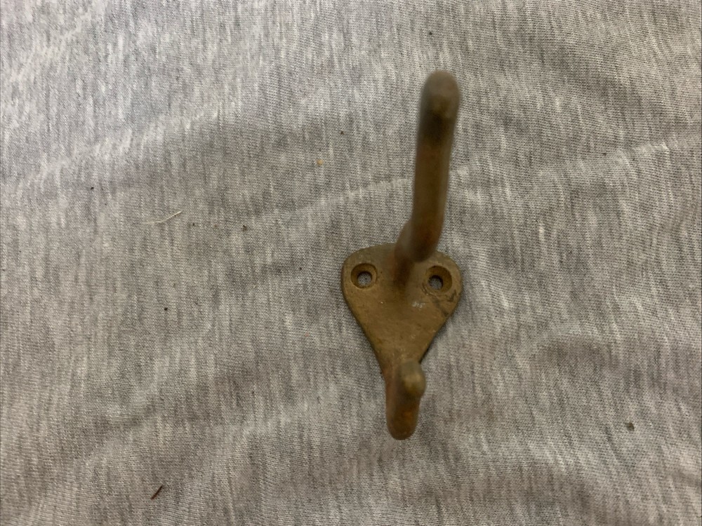 Vintage Cast Brass Double Coat Hook