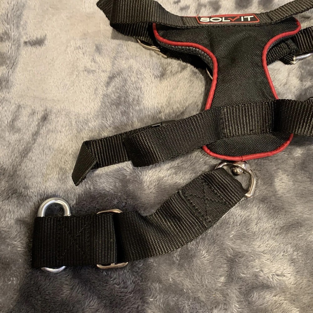 Solvit Dog Harness Black Fabric Metal Size S
