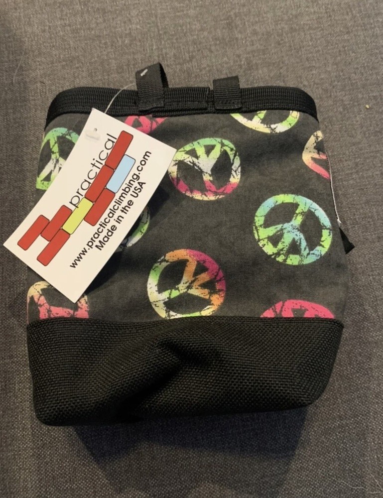 Practical chalk Bag Bucket Climbing Peace Signs