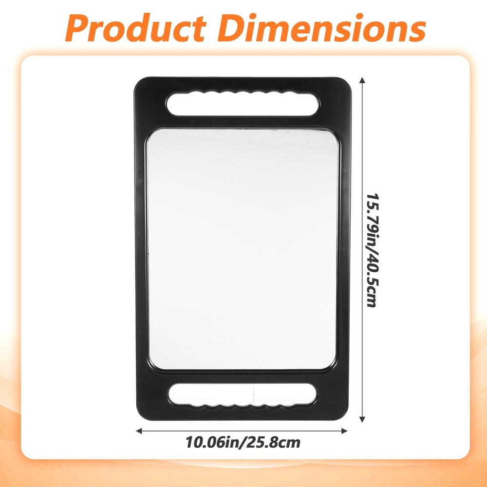 Professional Extra Large Hand Mirror 16x10 Inch Drop-Proof Double Handle